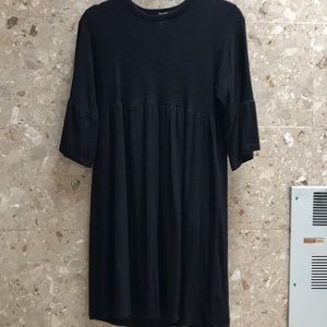 Bell sleeve casual smock dress